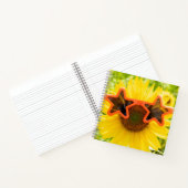 Gele zonnebloem met zonnebril notitieboek (Binnen)