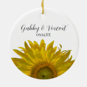 Gele zonnebloem Mijn Bridesmaid Keramisch Ornament (Achterkant)