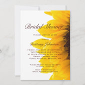 Gele zonnebloem Modern Bridal Shower Invitation Kaart (Voorkant)