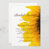Gele zonnebloem Modern Bridal Shower Invitation Kaart (Voorkant / Achterkant)