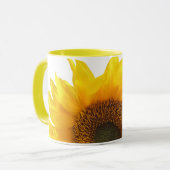 gele zonnebloem mok (Voorkant links)