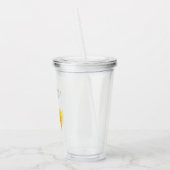 Gele zonnebloem Monogram Elegant Typografie Acryl Drinkbeker (Links)