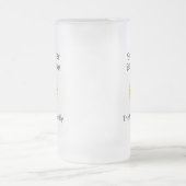 Gele zonnebloem Monogram Summer Barbecue Matglas Bierpul (Center)