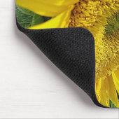 Gele zonnebloem-mousepad muismat (Hoek)