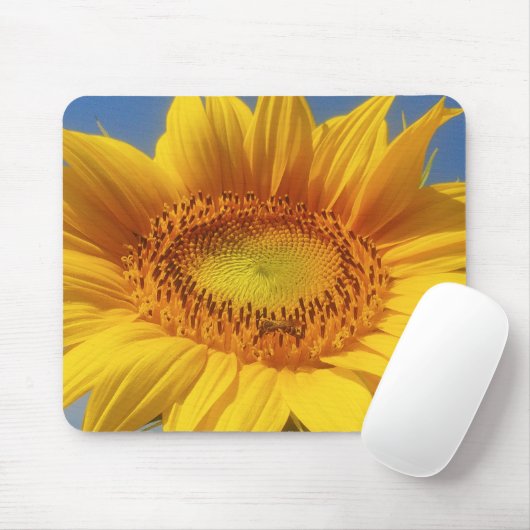 Gele zonnebloem muismat (Met muis)