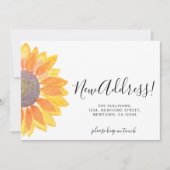 Gele Zonnebloem Nieuw Adres Verhuizen Aankondiging (Voorkant)