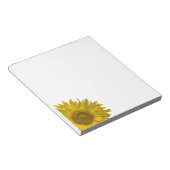 Gele zonnebloem notitieblok (Schuin)