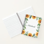 Gele zonnebloem notitieboek (Binnen)
