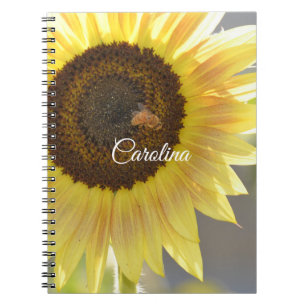 Gele zonnebloem notitieboek