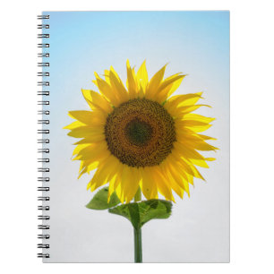 Gele zonnebloem notitieboek