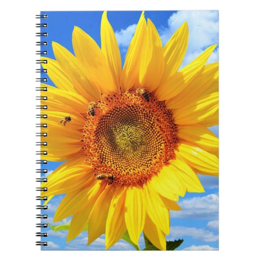Gele Zonnebloem Notitieboek (Voorkant)