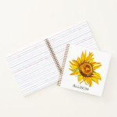 Gele zonnebloem notitieboek (Binnen)