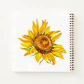 Gele zonnebloem notitieboek (Achterkant)