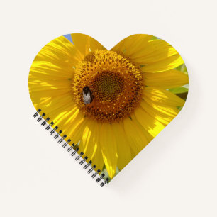 Gele zonnebloem notitieboek