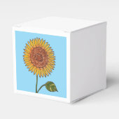 Gele Zonnebloem op Bedankdoosjes (Voorkant Zijde)