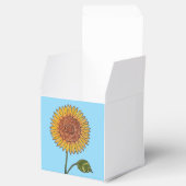 Gele Zonnebloem op Bedankdoosjes (Geopend)