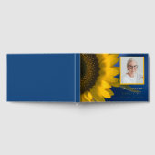 Gele Zonnebloem op Blauw Viering van het Leven Gastenboek (Volledig)