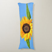 Gele Zonnebloem op Blauwe Hemel Lichaamskussen - Z (Voorkant Verticaal)