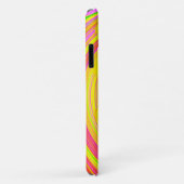 Gele zonnebloem op een Psychedelic Swirl Case-Mate iPhone Case (Achterkant/rechts)