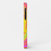 Gele zonnebloem op een Psychedelic Swirl Case-Mate iPhone Case (Achterkant/links)