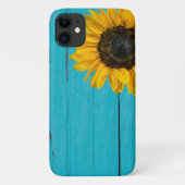 gele zonnebloem op hout Case-Mate iPhone case (Achterkant)