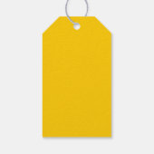 Gele zonnebloem op Label met witte bruiloft Cadeaulabel (Achterkant)