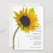 Gele zonnebloem op wit Baby shower Kaart (Voorkant)