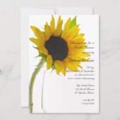 Gele zonnebloem op wit Vrijgezellenfeest Kaart (Voorkant)
