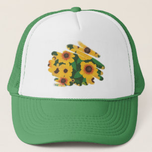 Gele Zonnebloem Patch Brushstroke Style Petten