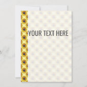 Gele zonnebloem patroon aankondiging (Voorkant)