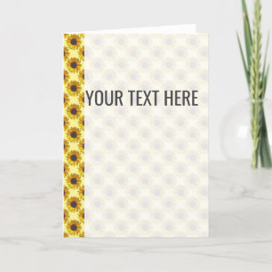 Gele zonnebloem patroon aankondiging