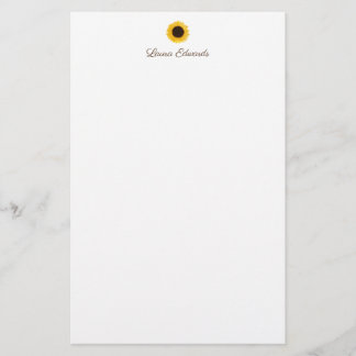 Gele Zonnebloem Persoonlijk Briefpapier