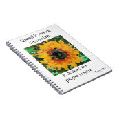 Gele zonnebloem pixel art  notitieboek (Rechterzijde)