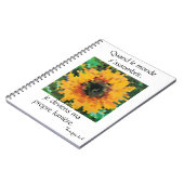 Gele zonnebloem pixel art  notitieboek (Linkerzijde)