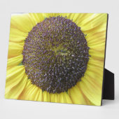 Gele Zonnebloem Plaquette Fotoplaat (Zijkant)