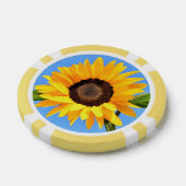Gele Zonnebloem Poker Chips (Enkel)