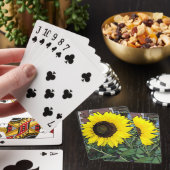 Gele zonnebloem pokerkaarten (Insitu)