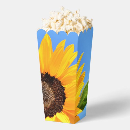 Gele Zonnebloem Popcorn Box Bedankdoosjes (Popped)