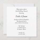 Gele Zonnebloem Post-Huwelijks Bruiloftsbrunch Kaart (Achterkant)