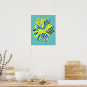 Gele zonnebloem poster (Keuken)
