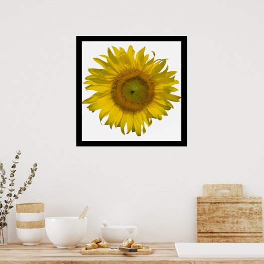 Gele zonnebloem poster (Keuken)