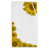 Gele zonnebloem Rand Dank je huwelijk Klein Cadeauzakje (Achterkant)