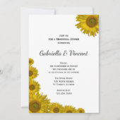 Gele zonnebloem Rand Weddenschap Kaart (Voorkant)