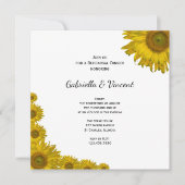 Gele zonnebloem Rand Weddenschap Kaart (Voorkant)