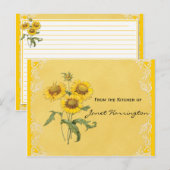 Gele Zonnebloem Receptkaarten Briefkaart (Voorkant / Achterkant)