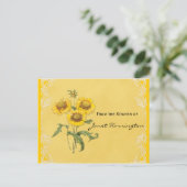 Gele Zonnebloem Receptkaarten Briefkaart (Staand voorkant)