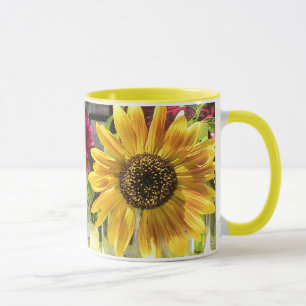 Gele zonnebloem Ringer Mok