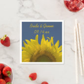 Gele Zonnebloem Rising Wedding Servet (Insitu)