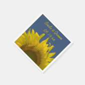 Gele Zonnebloem Rising Wedding Servet (Hoek)