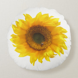 gele zonnebloem rond kussen